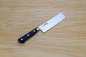 Tetsuhiro Super Gold 2 Nakiri vegetable knife 160mm (6.3") Black paper micarta - Knife-Life - Best Japanese Knife Store