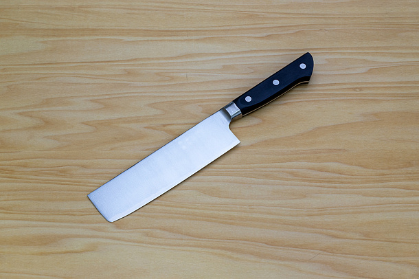 Tetsuhiro Blue steel 2 Nakiri vegetable knife 160mm (6.3") Black paper micarta Tetsuhiro Blue steel 2 Nakiri vegetable knife 160mm (6.3") Black paper micarta