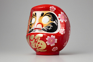 Miyabi Daruma Sakura Red Medium 20cm
