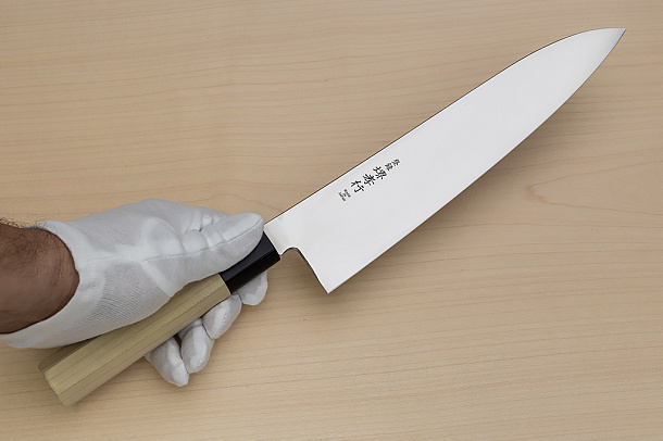 Sakai Takayuki Bohler Uddeholm Gyuto knife 240mm (9.5 ") Magnolia/Buffalo horn handle Sakai Takayuki Bohler Uddeholm Gyuto knife 240mm (9.5 ") Magnolia/Buffalo horn handle