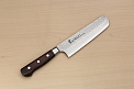 Sakai Takayuki 33-layer Damascus VG10 Nakiri vegetable knife 160mm ( 6.3 ") Spanish Mahogany handle - Knife-Life - Best Japanese Knife Store