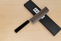 Hokiyama Sakon AUS10 Hammered shiny Damascus 165mm (6.5") Nakiri knife with Gold Dust Urushi lacquered Magnolia Wood octagon handle - Knife-Life - Best Japanese Knife Store