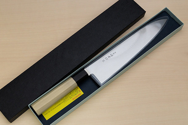 Sakai Takayuki Bohler Uddeholm Gyuto knife 240mm (9.5 ") Magnolia/Buffalo horn handle Sakai Takayuki Bohler Uddeholm Gyuto knife 240mm (9.5 ") Magnolia/Buffalo horn handle