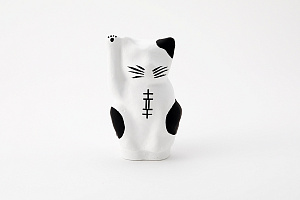 Designer's White Maneki-Neko Small 14cm