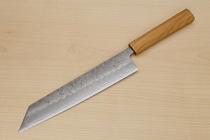 Hokiyama Ginga San-mai Silver steel 3 Kiritsuke 240mm (9.5") Elongated Octagonal Japanese Zelkova Handle