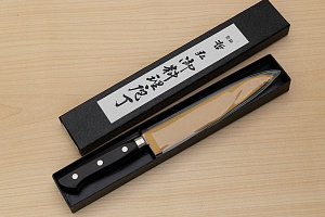 Tetsuhiro Blue Super Petty knife 150mm (6") Black paper micarta