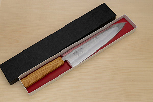 Hokiyama Ginga San-mai Silver steel 3 Gyuto 240mm (9.5") Elongated Octagonal Japanese Zelkova Handle