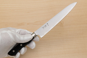 Tetsuhiro Blue Super Petty knife 150mm (6") Black paper micarta