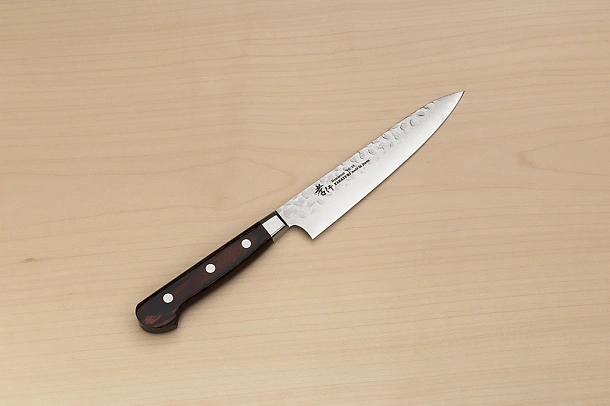 Sakai Takayuki 33-layer Damascus VG10 Petty knife 150mm (6 ") Spanish Mahogany handle Sakai Takayuki 33-layer Damascus VG10 Petty knife 150mm (6 ") Spanish Mahogany handle