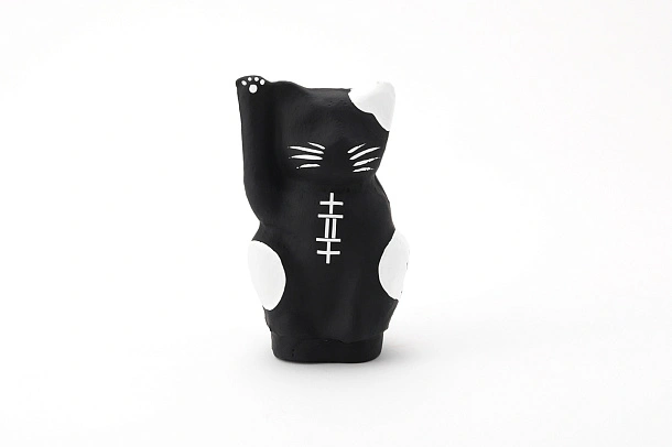 Designer's Black Maneki-Neko Small 14cm