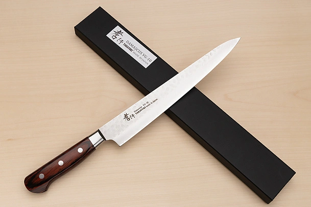 Sakai Takayuki 33-layer Damascus VG10 Sujihiki knife 240mm ( 9.5 ") Spanish Mahogany handle
