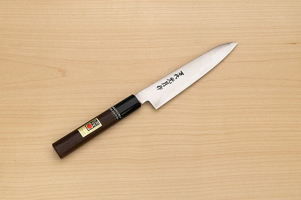 Goko Hamono Mandai Kogetsu Petty knife Korikin steel 150 mm (5.91") Rosewood handle Goko Hamono Mandai Kogetsu Petty knife Korikin steel 150 mm (5.91") Rosewood handle