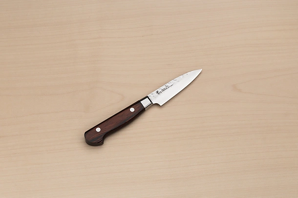 Sakai Takayuki 33-layer Damascus VG10 Petty knife 80mm ( 3.2 ") Spanish Mahogany handle Sakai Takayuki 33-layer Damascus VG10 Petty knife 80mm ( 3.2 ") Spanish Mahogany handle