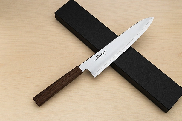 Kagekiyo Silver steel 3 Gyuto knife 240mm (9.5") Walnut handle (hand carved)