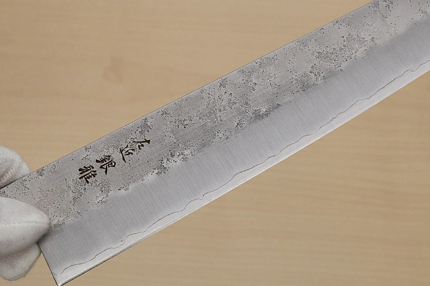 Hokiyama Ginga San-mai Silver steel 3 Kiritsuke 240mm (9.5") Elongated Octagonal Japanese Zelkova Handle Hokiyama Ginga San-mai Silver steel 3 Kiritsuke 240mm (9.5") Elongated Octagonal Japanese Zelkova Handle