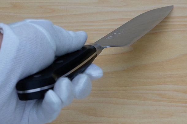 Tetsuhiro Blue Super Santoku knife 170mm (6.7") Black paper micarta Tetsuhiro Blue Super Santoku knife 170mm (6.7") Black paper micarta