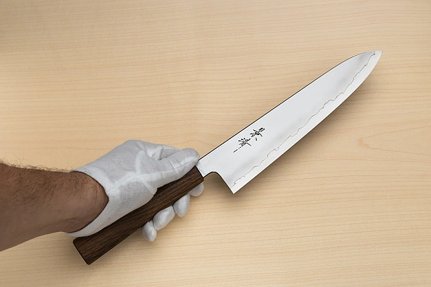 Kagekiyo Silver steel 3 Gyuto knife 240mm (9.5") Walnut handle (hand carved) №2 Kagekiyo Silver steel 3 Gyuto knife 240mm (9.5") Walnut handle (hand carved) №2