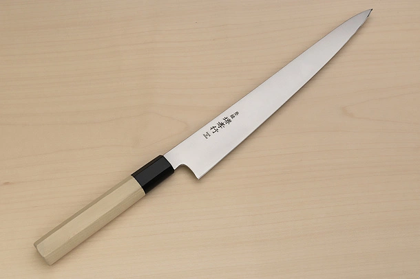 Sakai Takayuki Bohler Uddeholm Sujihiki knife 240mm (9.5 ") Magnolia/Buffalo horn handle Sakai Takayuki Bohler Uddeholm Sujihiki knife 240mm (9.5 ") Magnolia/Buffalo horn handle
