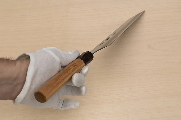 Sakai Takayuki 33-layer VG10 Damascus Kengata Gyuto knife 190mm (7.5 ") Keyaki (Japanese Elm) handle Sakai Takayuki 33-layer VG10 Damascus Kengata Gyuto knife 190mm (7.5 ") Keyaki (Japanese Elm) handle