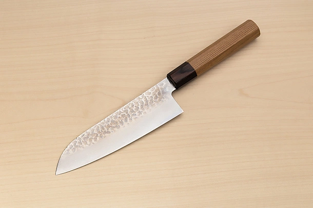 Sakai Takayuki 33-layer VG10 Damascus Santoku knife 170mm (6.7 ") Keyaki (Japanese Elm) handle Sakai Takayuki 33-layer VG10 Damascus Santoku knife 170mm (6.7 ") Keyaki (Japanese Elm) handle