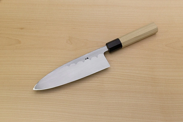 Sakai Genkichi Blue steel 2 Deba Knife 180mm Magnolia Wood handle with buffalo horn Sakai Genkichi Blue steel 2 Deba Knife 180mm Magnolia Wood handle with buffalo horn