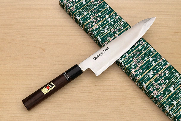 Goko Hamono Mandai Kogetsu Gyuto knife Korikin steel 210 mm (8.3") Rosewood handle