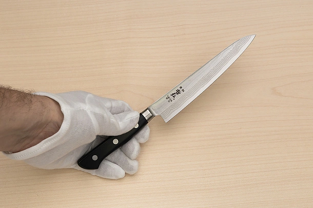 Tetsuhiro VG10 Petty knife 150mm (6") Black paper micarta Tetsuhiro VG10 Petty knife 150mm (6") Black paper micarta