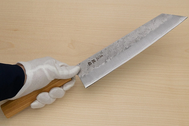Hokiyama Ginga San-mai Silver steel 3 Kiritsuke 240mm (9.5") Elongated Octagonal Japanese Zelkova Handle Hokiyama Ginga San-mai Silver steel 3 Kiritsuke 240mm (9.5") Elongated Octagonal Japanese Zelkova Handle