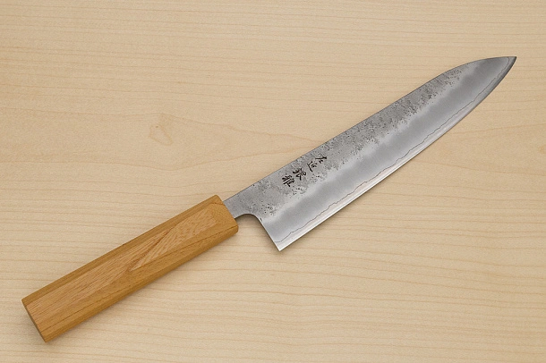 Hokiyama Ginga San-mai Silver steel 3 Gyuto 210mm (8.3") Elongated Octagonal Japanese Zelkova Handle Hokiyama Ginga San-mai Silver steel 3 Gyuto 210mm (8.3") Elongated Octagonal Japanese Zelkova Handle