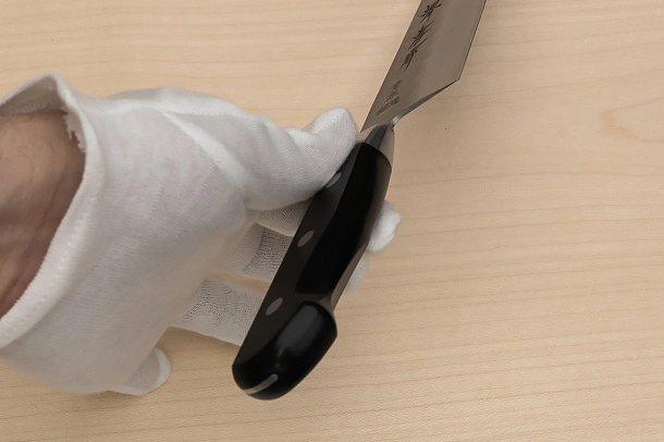 Sakai Takayuki Blue Steel 2 Santoku knife 180mm ( 7.1 ") Packer Wood handle Sakai Takayuki Blue Steel 2 Santoku knife 180mm ( 7.1 ") Packer Wood handle